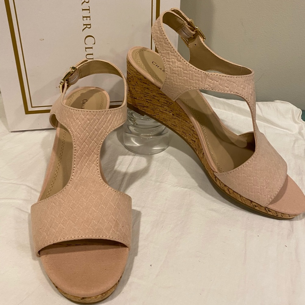 Charter club blush wedges 9 m